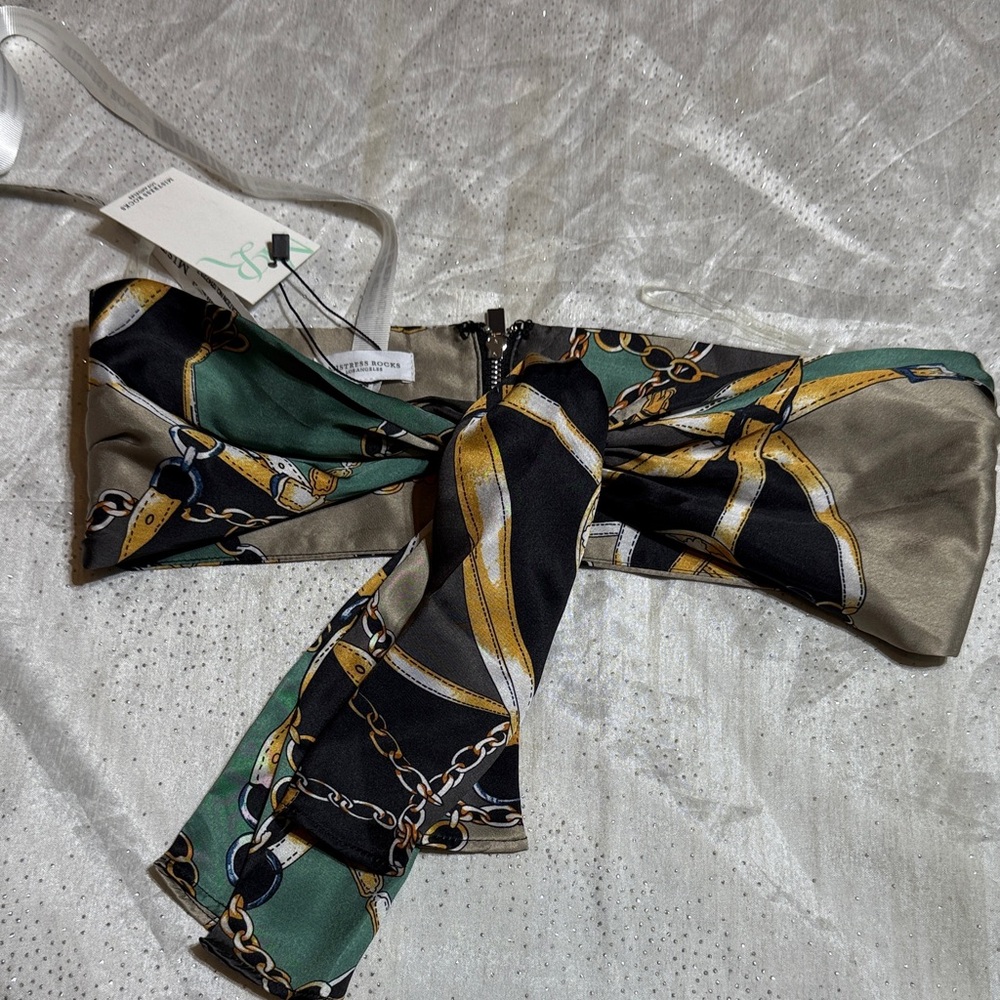 Mistress rocks Silk top  with Chain Print for women’s size XS